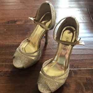 Gold Sparkle Heels